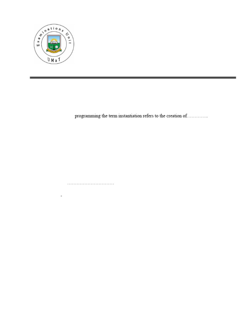 Object Oriented Programming Exam Questions | PDF | Class (Computer ...