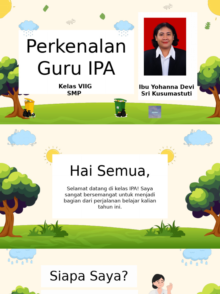 Perkenalan Guru IPA Ibu Yohanna VIIG | PDF