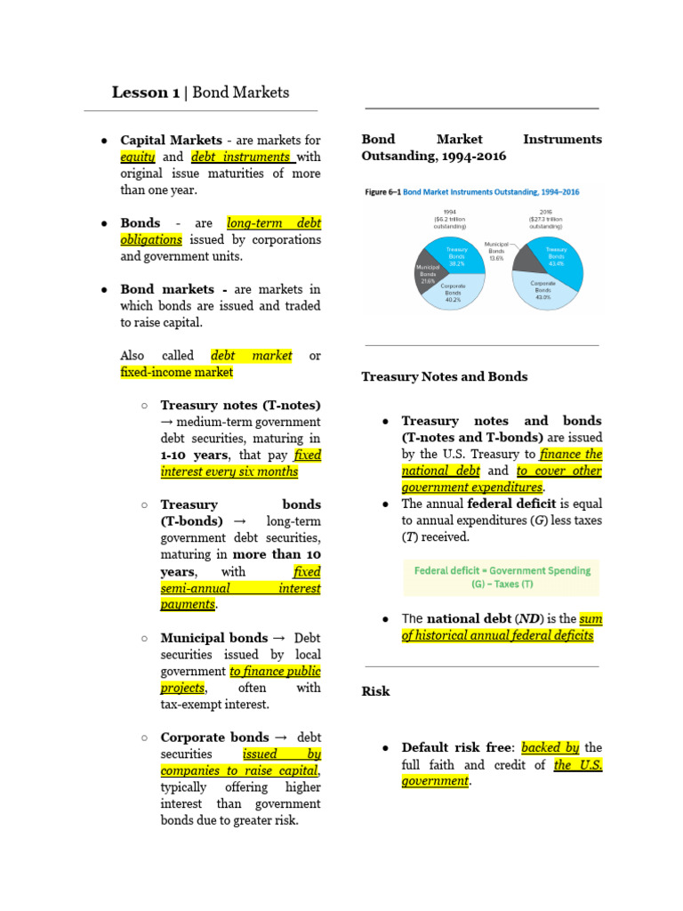 (2-241) Financial Markets | PDF | Bonds (Finance) | United States ...