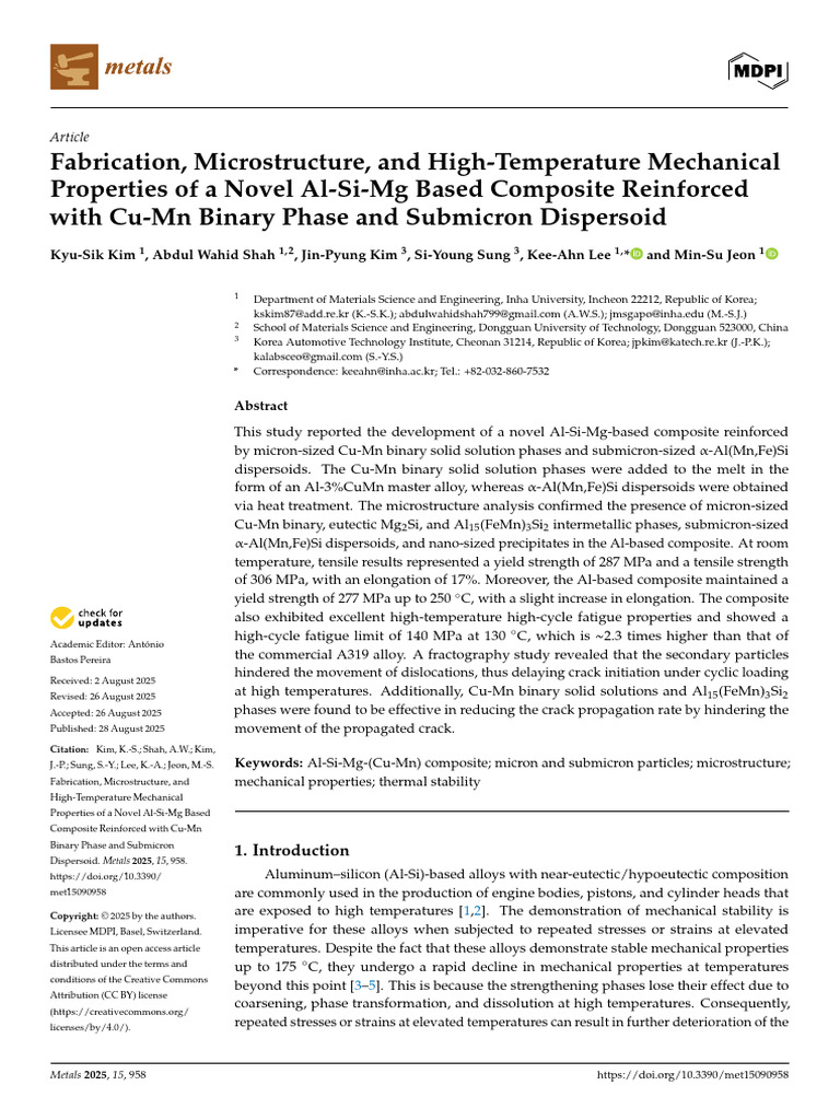 Fabrication Microstructure and High-Temperature Me | PDF | Fracture ...