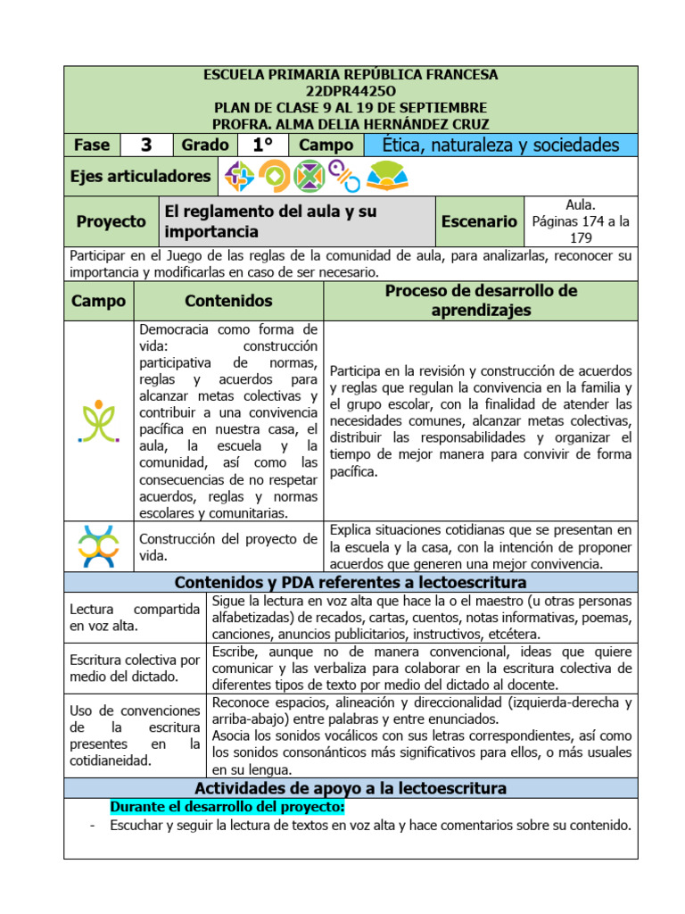 Importancia del Reglamento en el Aula | PDF | Salón de clases | Escuelas