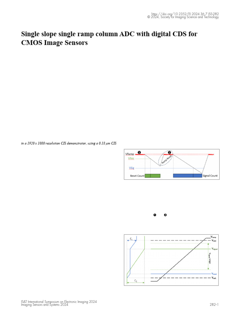 Single Slope Single Ramp Column ADC With Digital CDS For CMOS Image ...