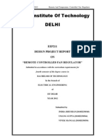 Remote and Temperature Controlled Fan Regulator Project Report