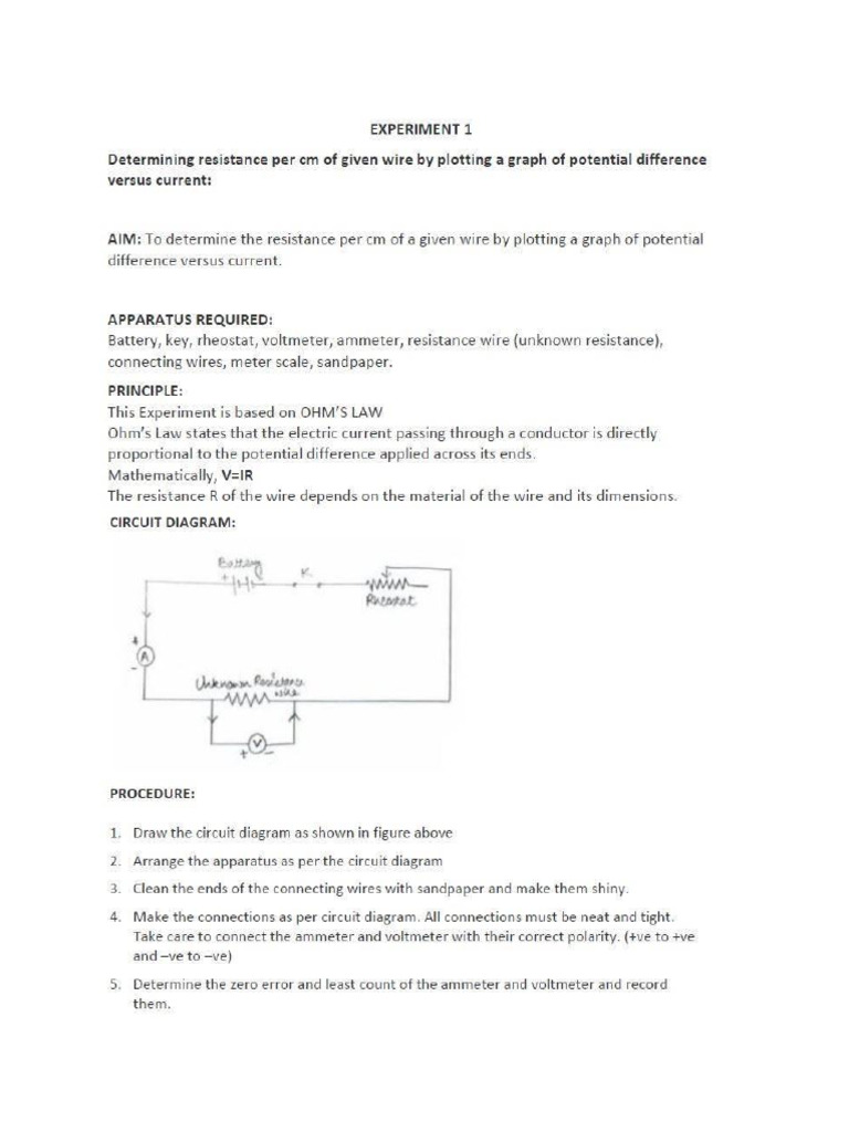 Physics Experiments | PDF