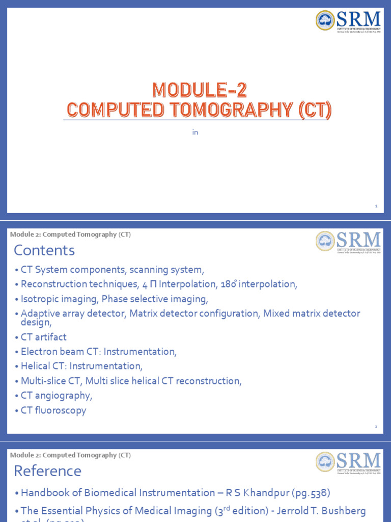 Overview of Computed Tomography (CT) | PDF | Ct Scan | Angiography