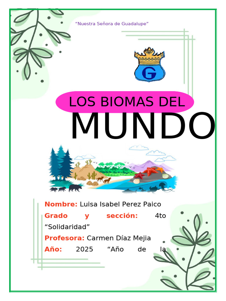 Los Biomas Del Mundo Luisa | PDF | Desierto | Ciencias de la Tierra