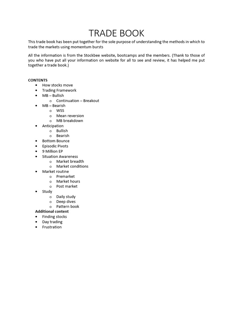 Trading Strategies for Momentum Bursts | PDF | Market Trend | Day Trading