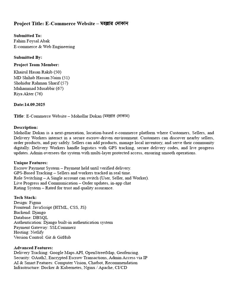 Project Proposal | PDF