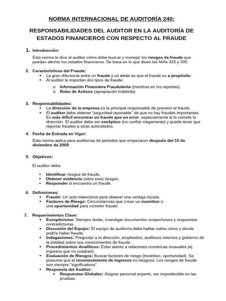 Auditoría y Fraude: Normas y Responsabilidades | PDF | Fraude | Auditoría