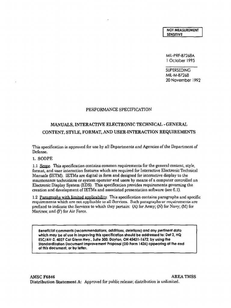 IETM Performance Specification Guide | PDF | Specification (Technical ...