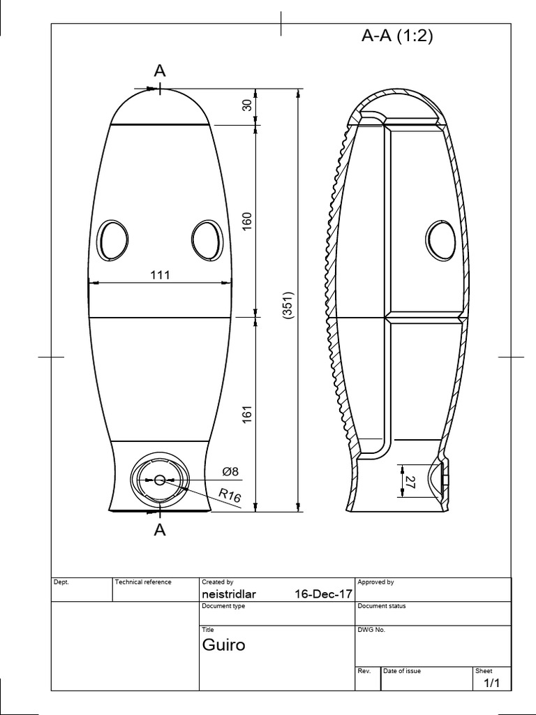 Guiro Drawing Technical Reference | PDF