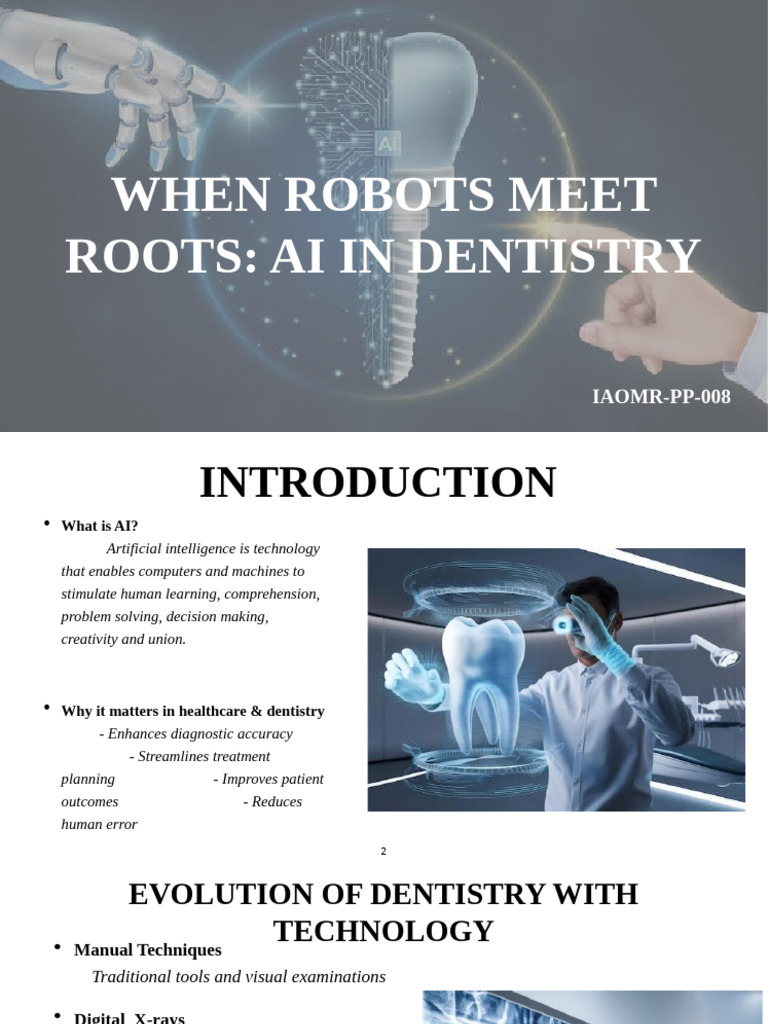 AI Transforming Dentistry Practices | PDF | Dentistry | Artificial ...