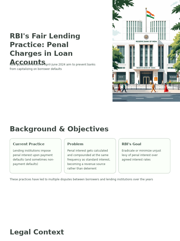 RBIs Fair Lending Practice Penal Charges in Loan Accounts | PDF ...