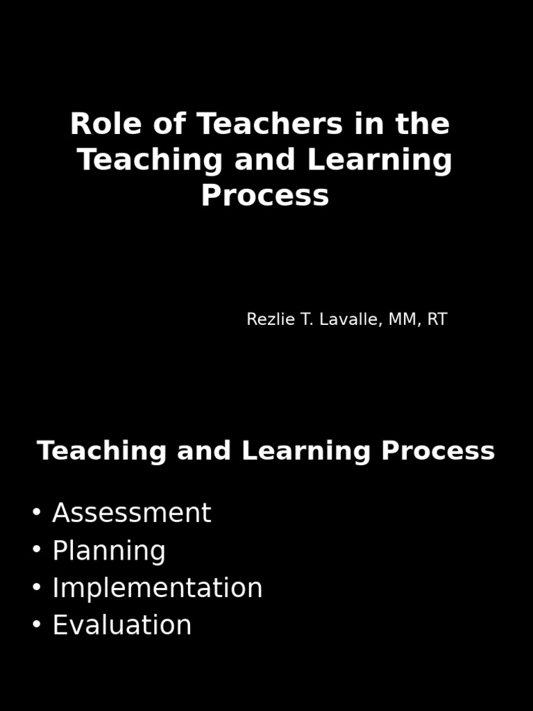 Teacher Roles in Education Process | PDF | Teachers | Mentorship