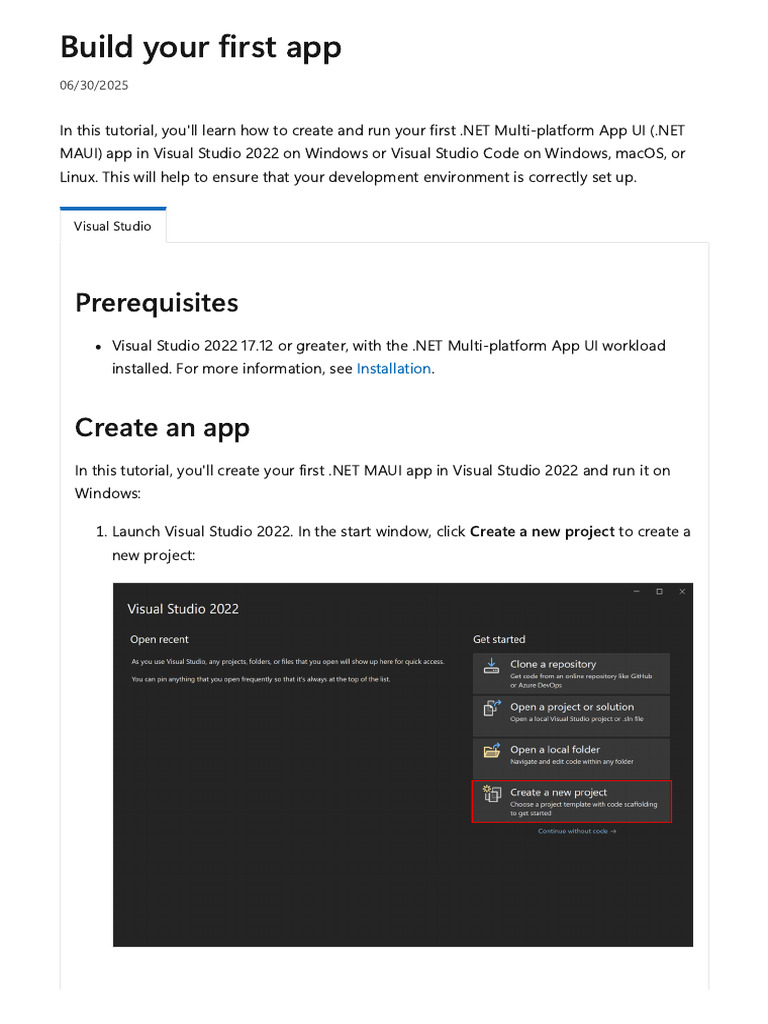First Steps with .NET MAUI App | PDF