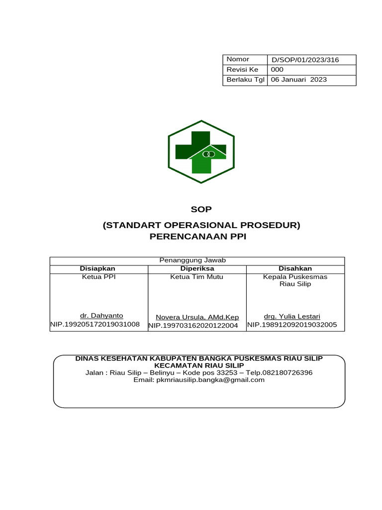 551a SOP - PERENCANAAN PPI | PDF
