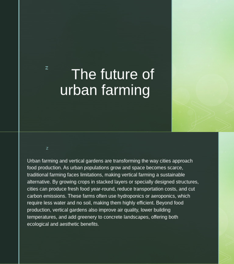 Future of Urban Farming & Vertical Gardens | PDF