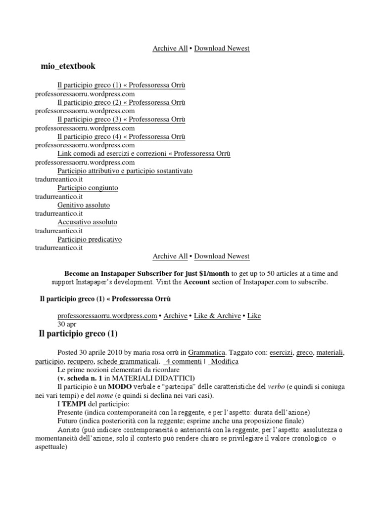 Come Si Traduce L Ottativo In Greco
