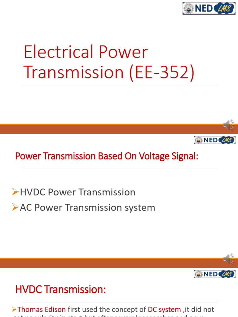 Lecture 3 | PDF | High Voltage Direct Current | Electric Power Transmission