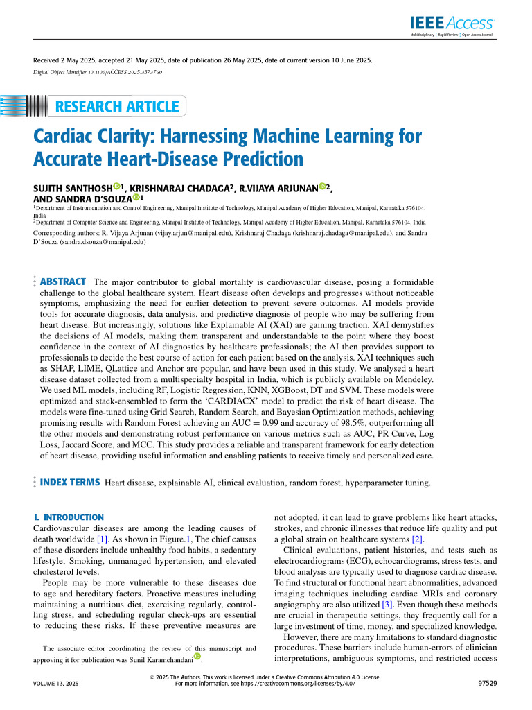 Machine Learning for Heart Disease Prediction | PDF | Machine Learning ...