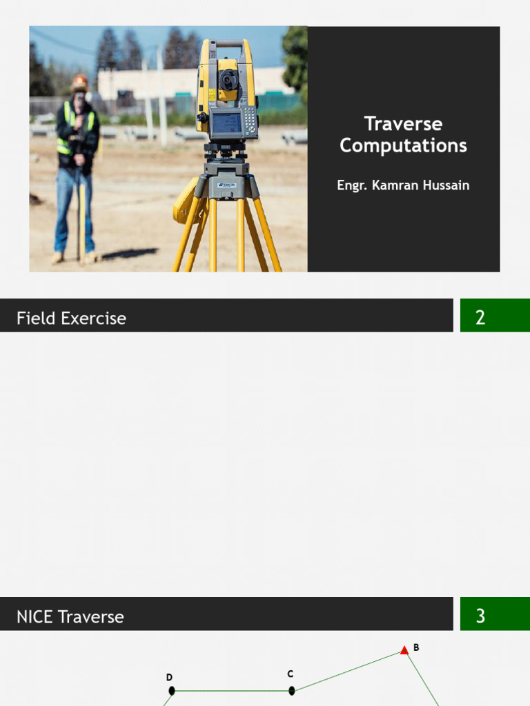 Traverse Computations in Surveying | PDF | Geometric Measurement