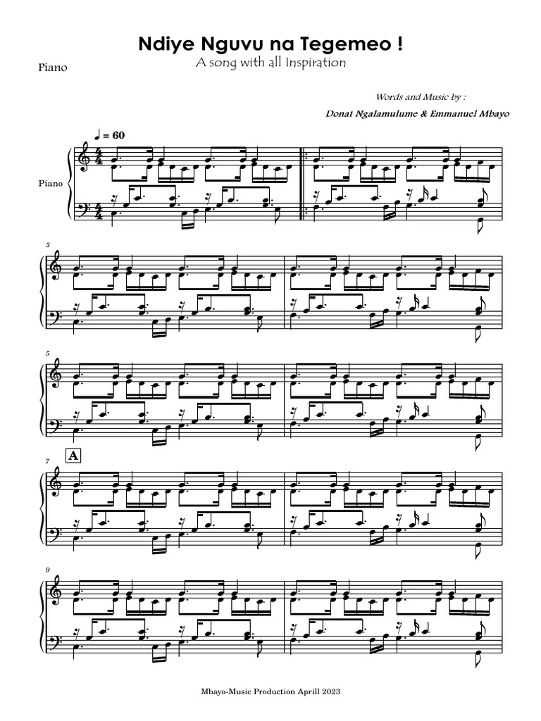 Inspirational Song: Ndiye Nguvu | PDF