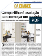 Jornal O Globo - Boa Chance - Compartilhar é a solução para começar um negócio
