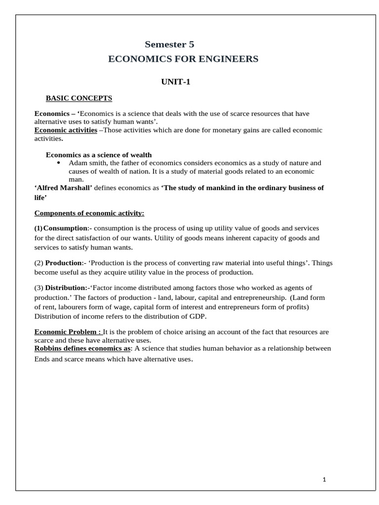 Economics for Engineers: Key Concepts | PDF | Demand | Elasticity ...