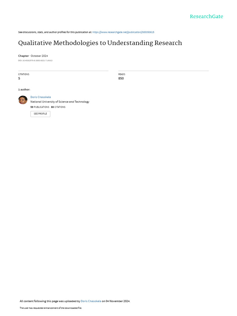 Qualitative Research Methodologies Explained | PDF | Qualitative ...