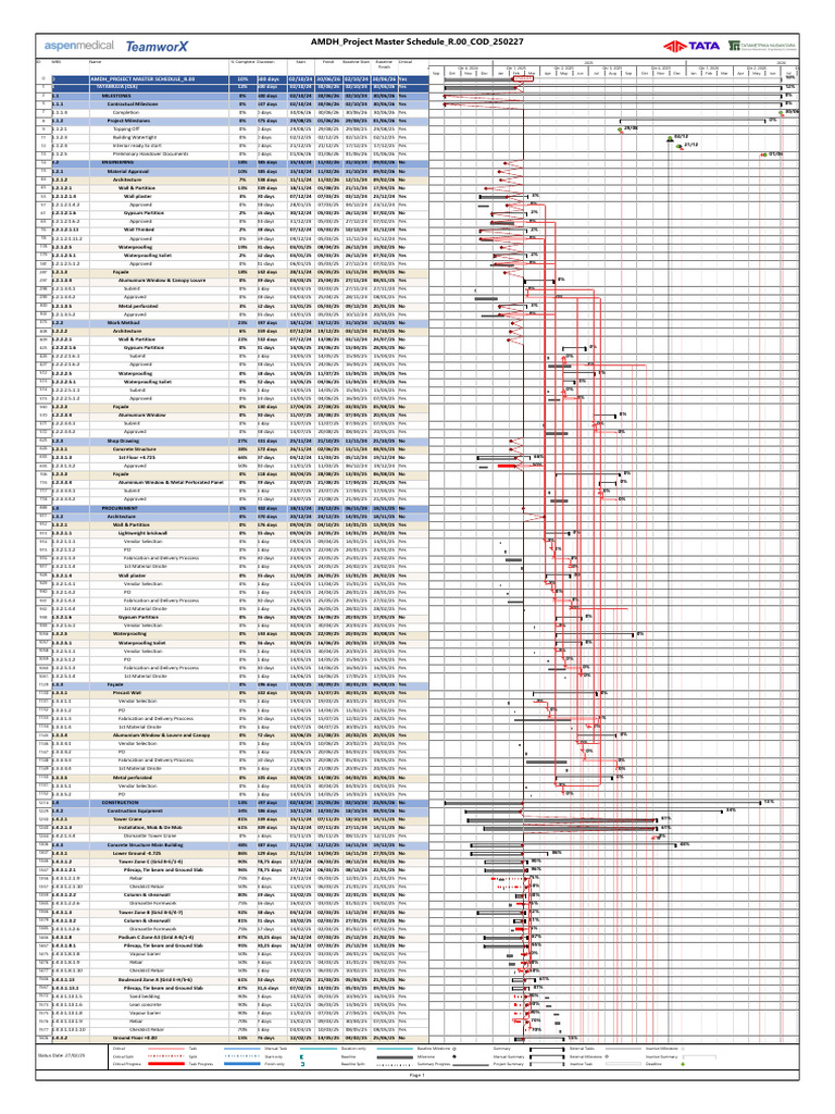AMDH Project Master Schedule 2024-2026 | PDF | Structural Engineering ...