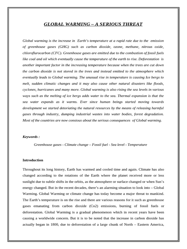 Understanding Global Warming Causes | PDF | Climate Change | Greenhouse ...