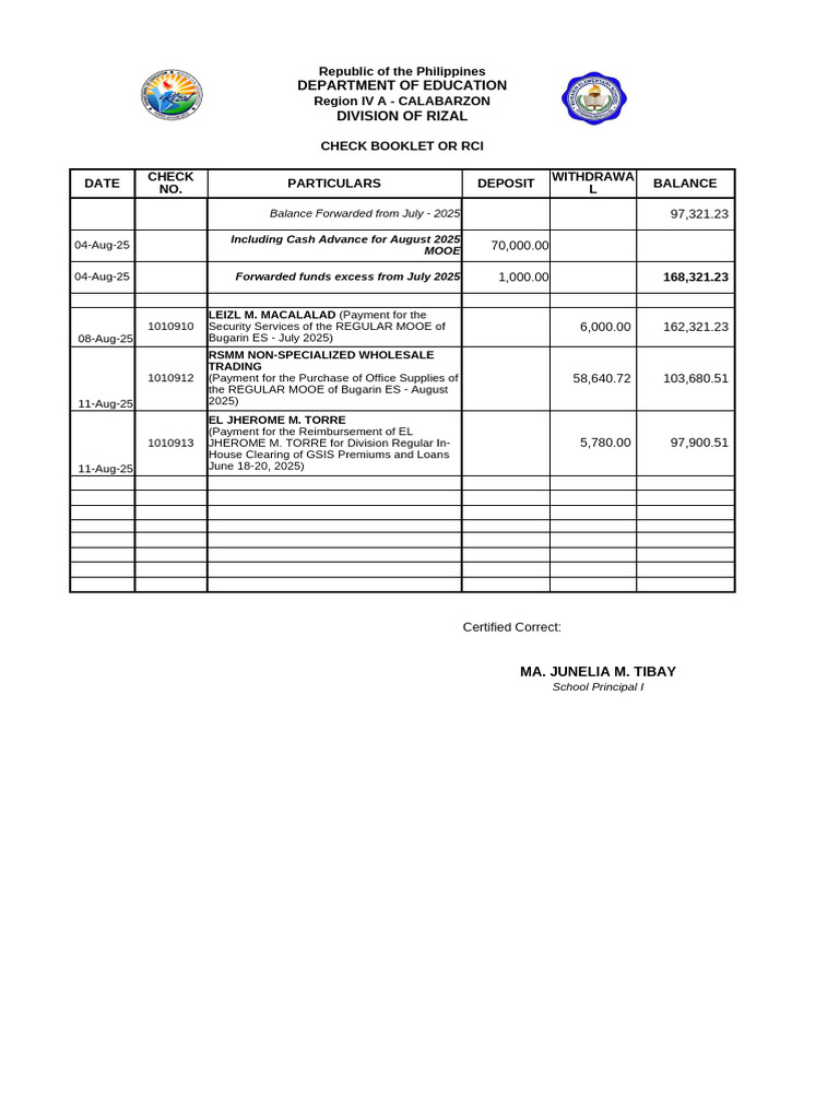 August 2025 Bank Reconciliation Report | PDF | Banks | Payments