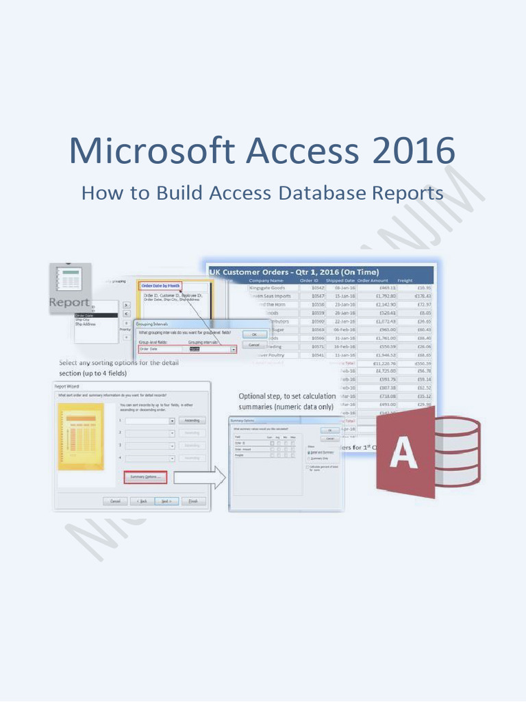 How To Build Microsoft Access Reports 2016 Ebook | PDF | Databases ...
