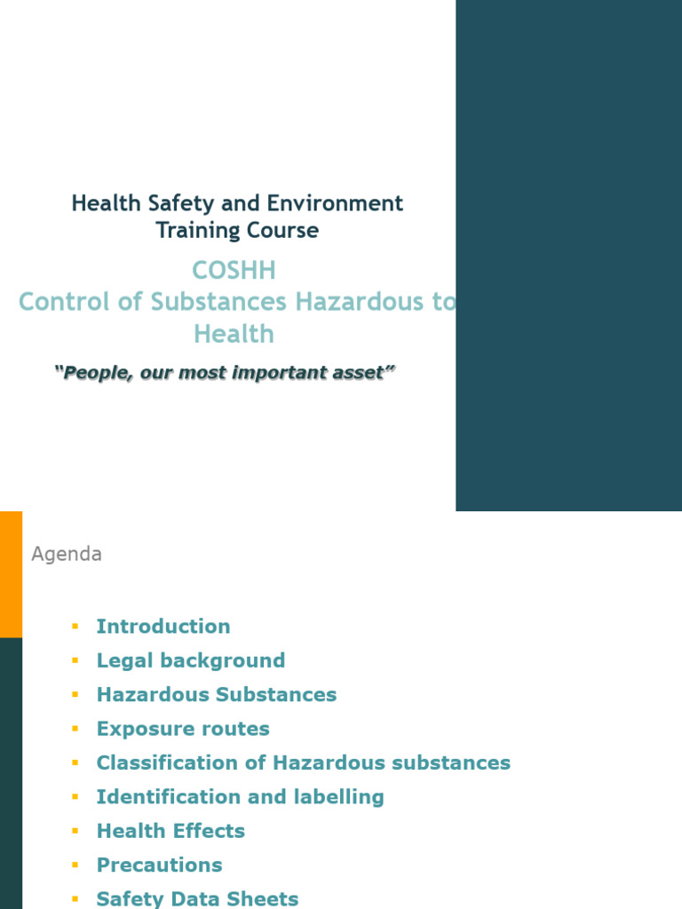 COSHH Training Course Overview | PDF | Working Conditions ...