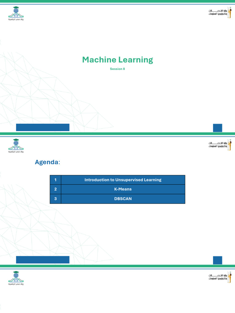 Session 8 (Machine Learning) | PDF | Cluster Analysis | Data Analysis