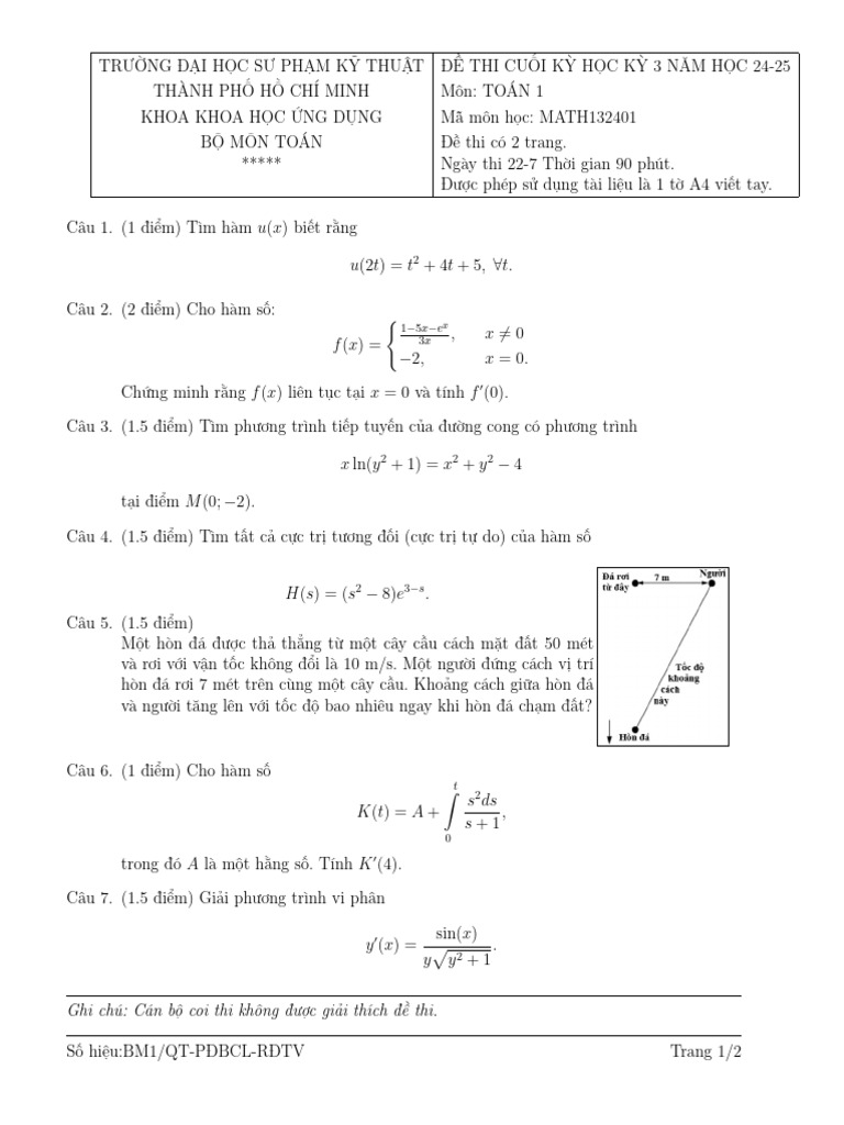 Toán 1 - CLC | PDF