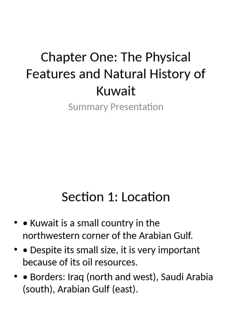 Kuwait's Geography and Natural History | PDF