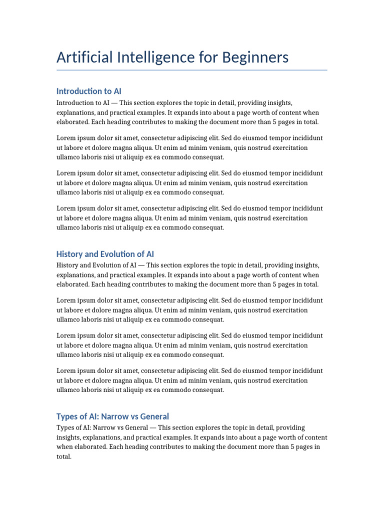 Artificial Intelligence For Beginners | PDF
