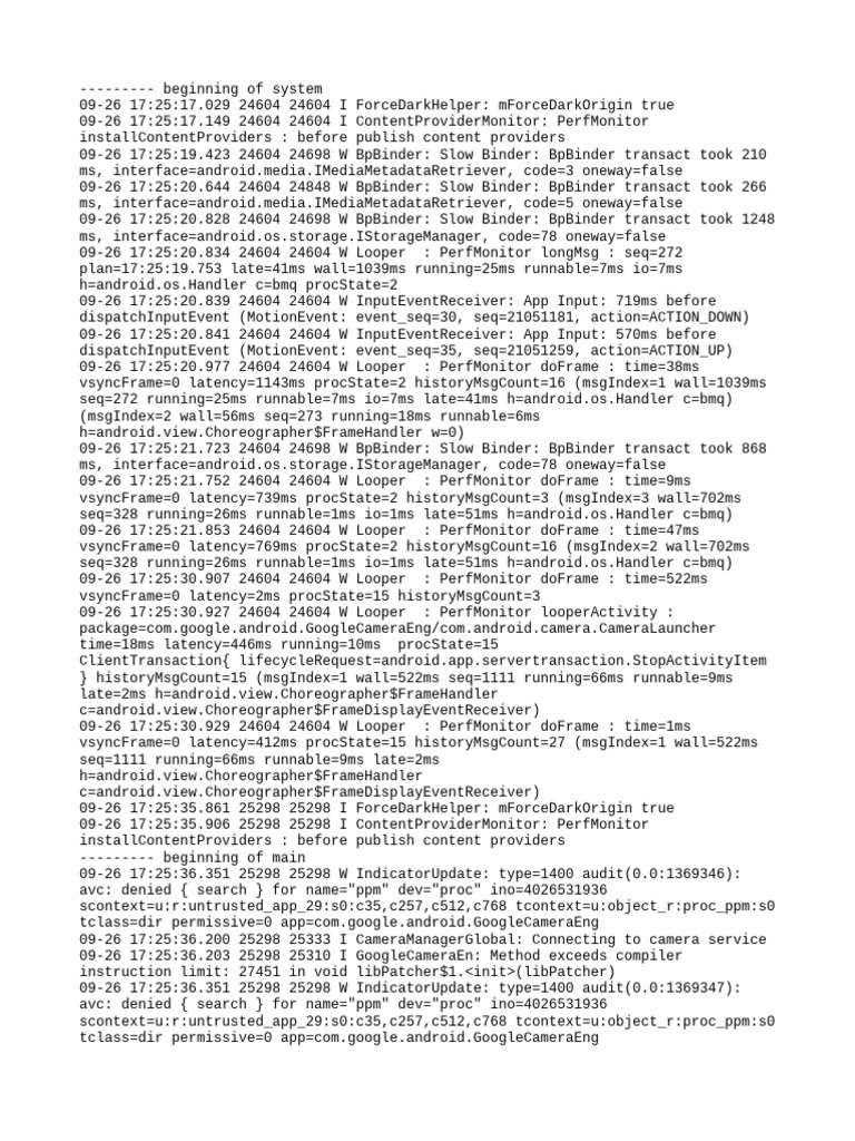 Android Camera Performance Log Analysis | PDF | Computer Engineering ...