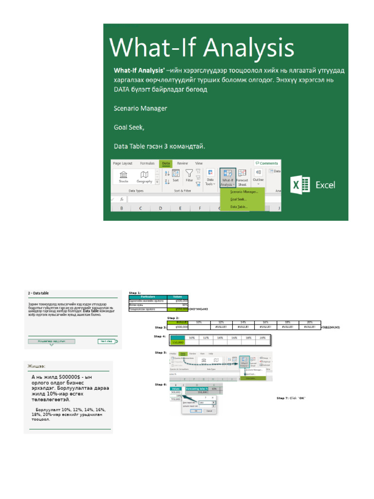3.1. What If Analysis | PDF
