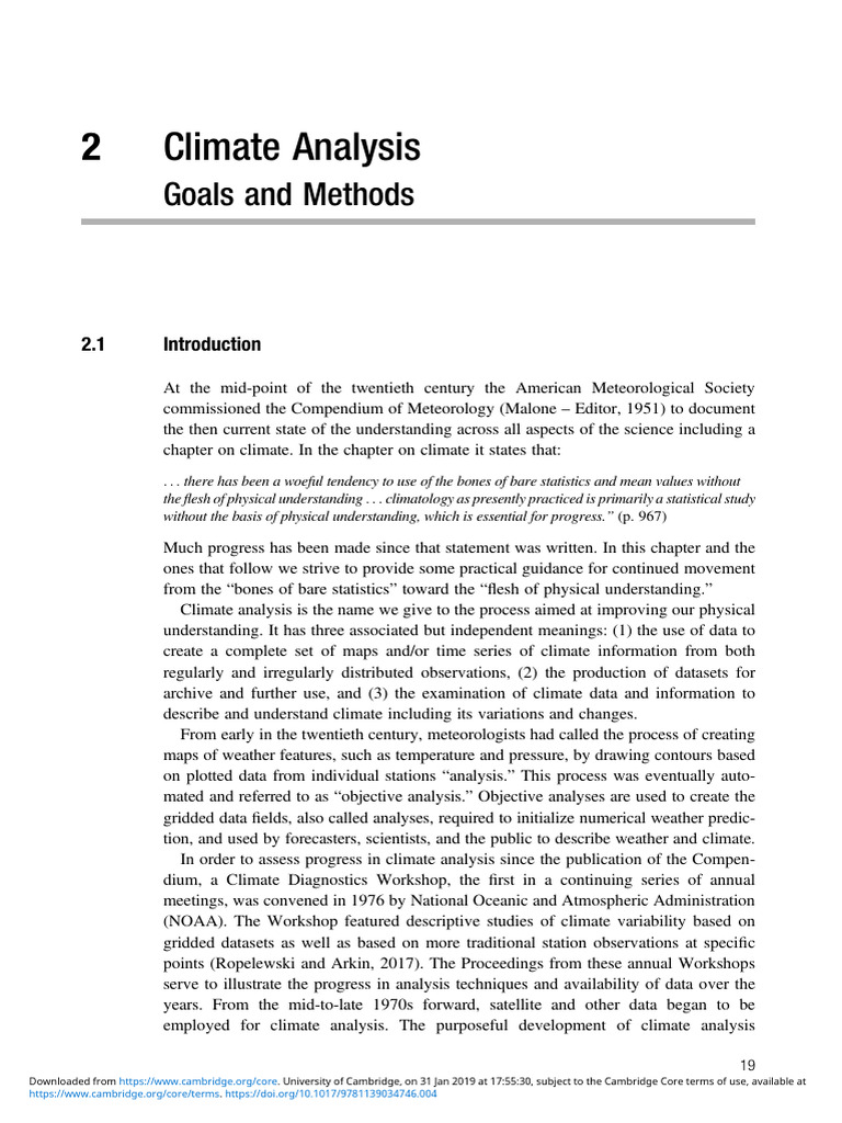 Understanding Climate Analysis Methods | PDF | Climate | Numerical ...