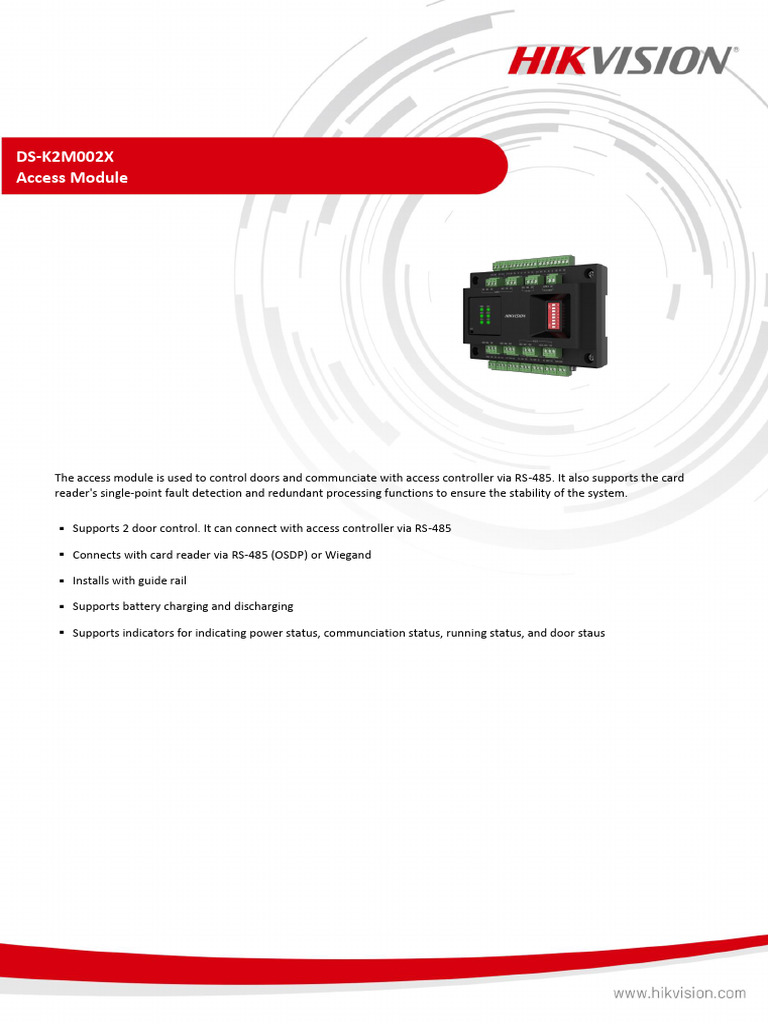 DS-K2M002X Access Module Overview | PDF