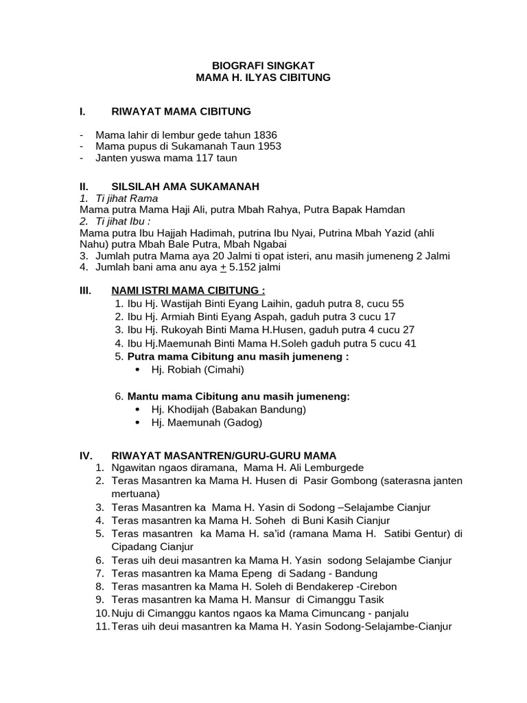BIOGRAFI Singkat | PDF