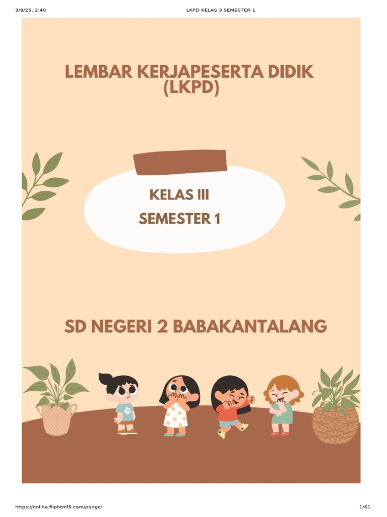 LKPD Kelas 3 Semester 1 Download | PDF