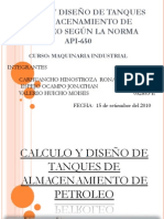 C+ílculo y Dise+ o de Tanques para Almacenamiento de Petroleo Seg+ N API 650