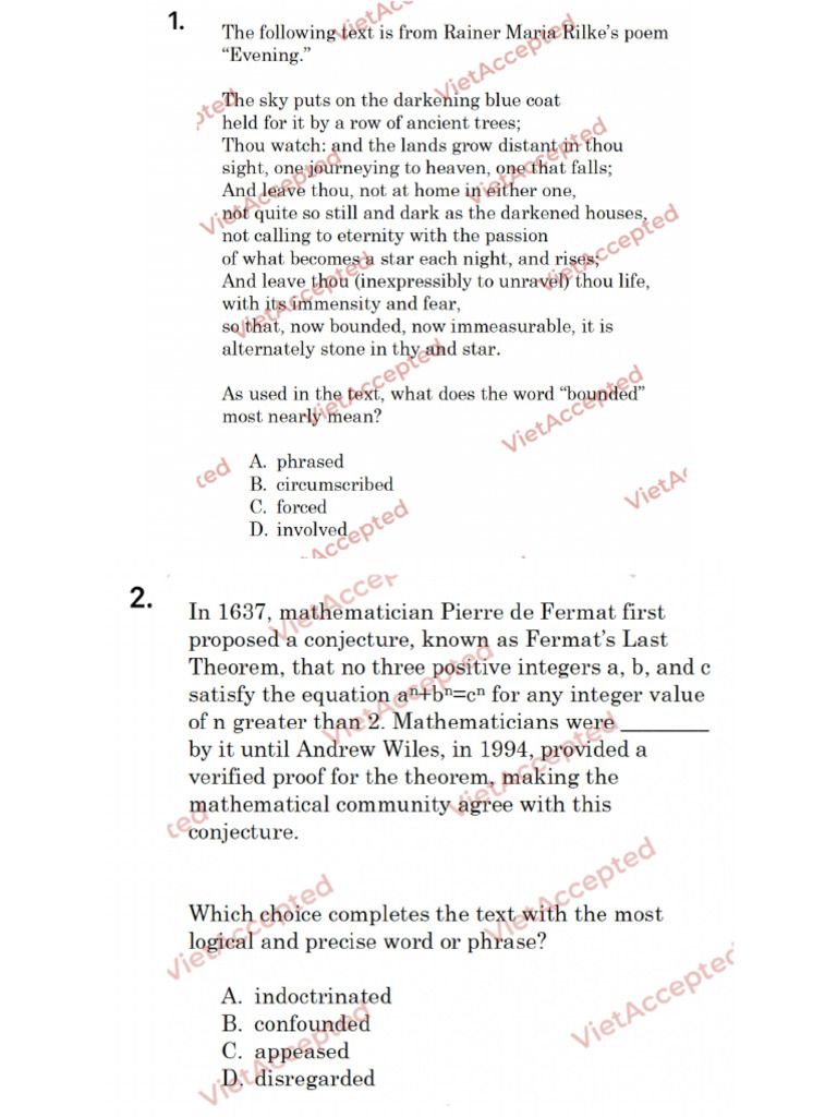 Vietaccepted Test 71 | PDF