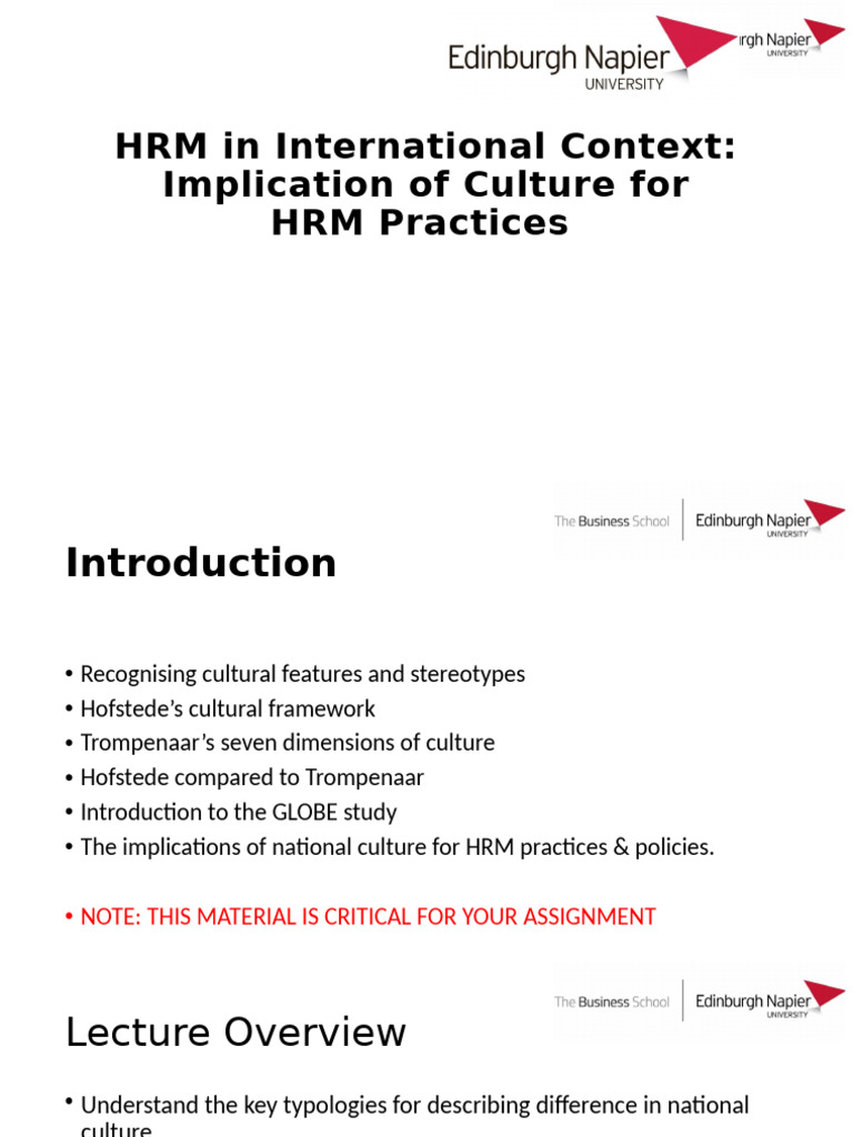 Cultural Impact on International HRM Practices | PDF | Organizational ...
