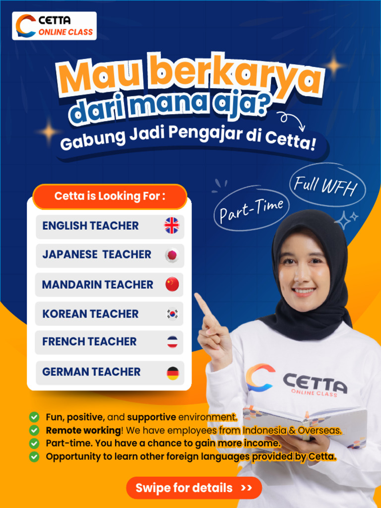 Language Teacher Job Openings at Cetta | PDF