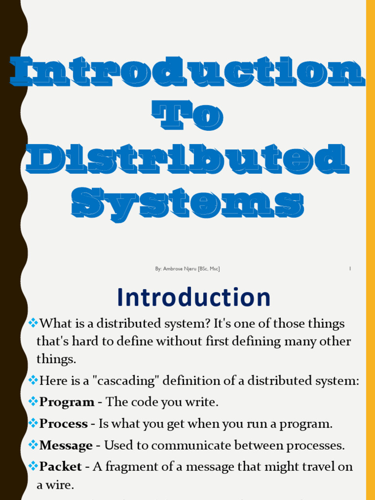 Introduction to Distributed Systems | PDF | Distributed Computing ...