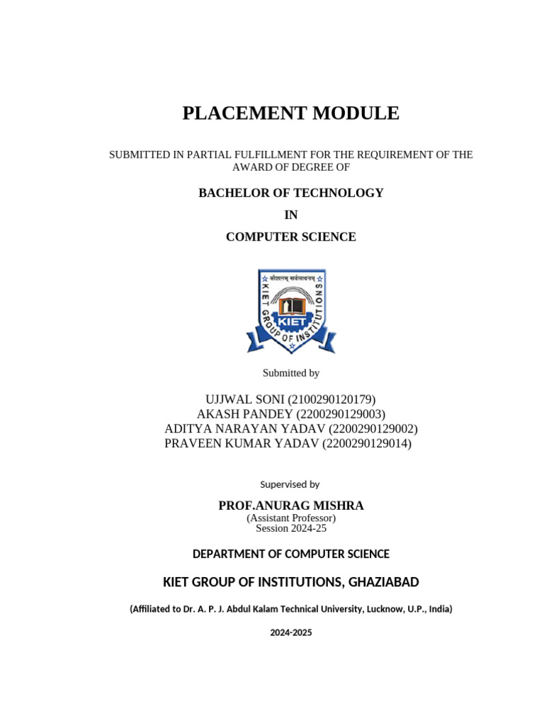 Placement Module for Campus Recruitment | PDF | Recruitment | Databases
